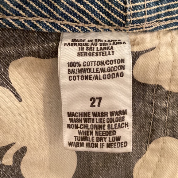 Worn once — Lucky Brand striped modest cute shorts size 27 / 4 - Picture 5 of 5